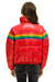 WOMEN'S 6 STRIPE LUXE APRES PUFFER JACKET - GLOSSY CHERRY Jacket Aviator Nation 