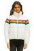 WOMEN'S 6 STRIPE LUXE APRES PUFFER JACKET - GLOSSY WHITE Jacket Aviator Nation 