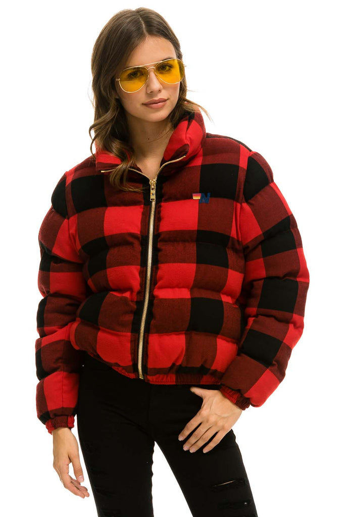 APRES PLAID PUFFER JACKET - BUFFALO PLAID - Aviator Nation