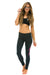 WOMEN'S BOLT FULL LENGTH LEGGINGS - CHARCOAL // MAGENTA BOLT Leggings Aviator Nation 