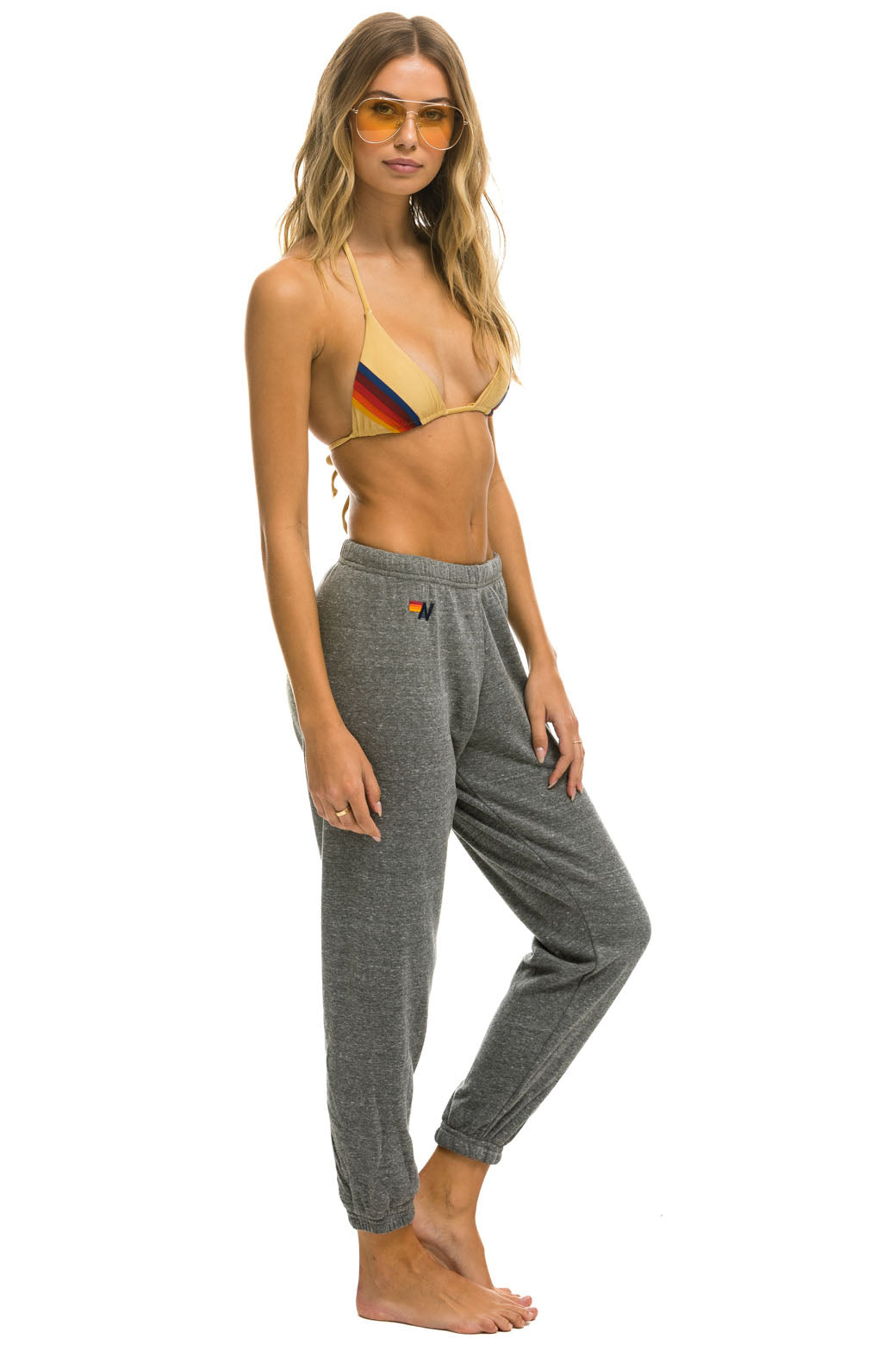 WOMEN'S BOLT SWEATPANTS - HEATHER GREY Aviator Nation 