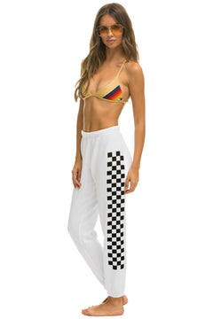 CHECK LEG SWEATPANTS WHITE Aviator Nation