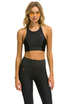 Letter Graphic Contrast Binding Sports Bra – Amy's Cart