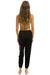 WOMEN'S LIGHT WEIGHT BOLT SWEATPANTS - BLACK // NEON PINK SALE Aviator Nation 