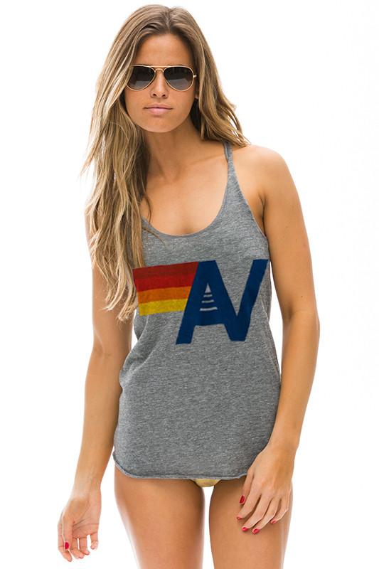 Aviator Nation Gray Racerback Tank Top cheapest