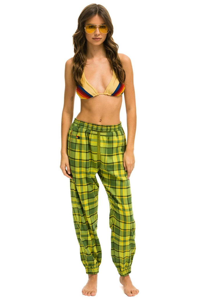 PLAID LODGE PANT - AVOCADO PLAID - Aviator Nation