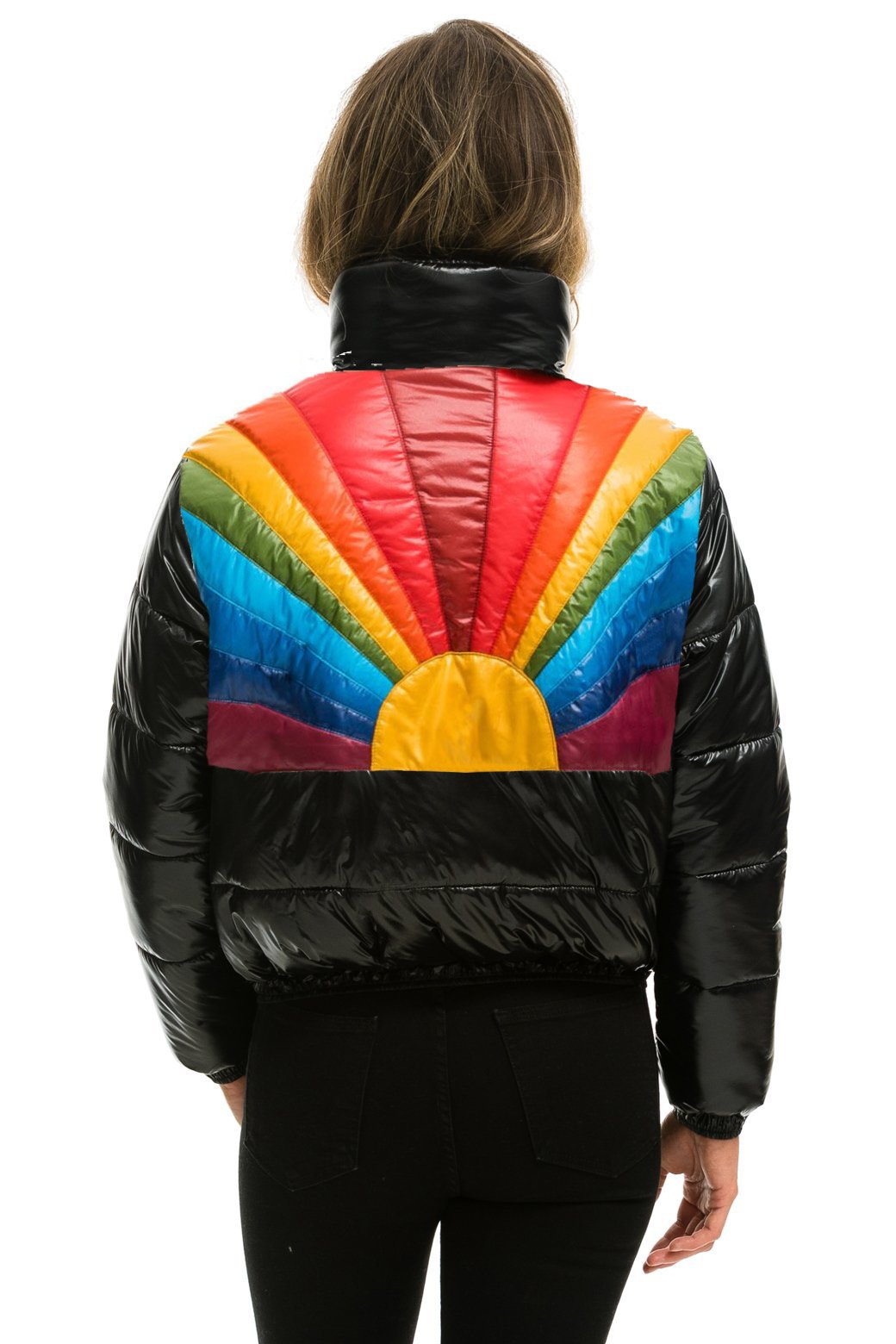 WOMEN&#39;S SUNBURST APRES PUFFER JACKET - BLACK Jacket Aviator Nation 