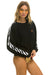 ZEBRA STRIPE RELAXED FIT CREW SWEATSHIRT - BLACK // ZEBRA Sweatshirt Aviator Nation 